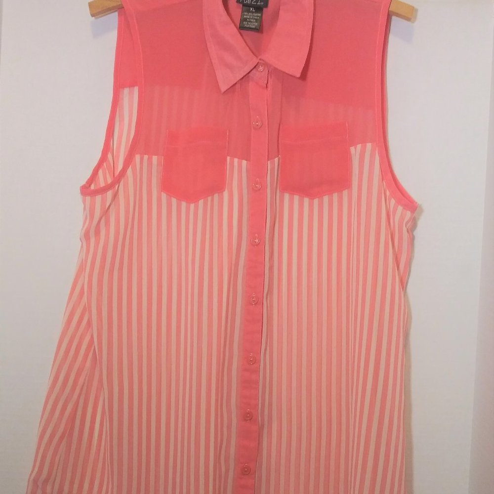 RUE 21 Cute Peach colored Sleeveless Top